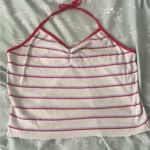 Striped multicolor top slightly size small